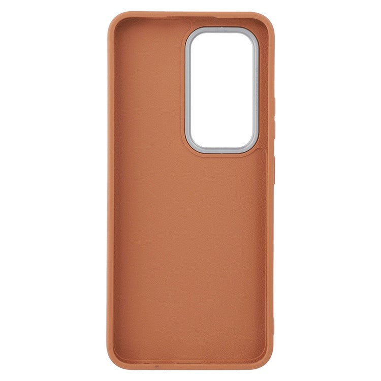 For Infinix Hot 50 Pro 4G Case Leather Textured TPU Shockproof Phone Cover - Brown