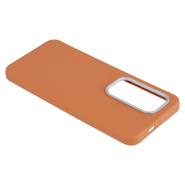 For Infinix Hot 50 Pro 4G Case Leather Textured TPU Shockproof Phone Cover - Brown