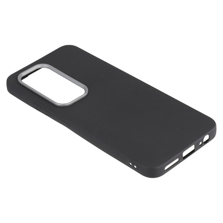 For Infinix Hot 50 Pro 4G Case Leather Textured TPU Shockproof Phone Cover - Black