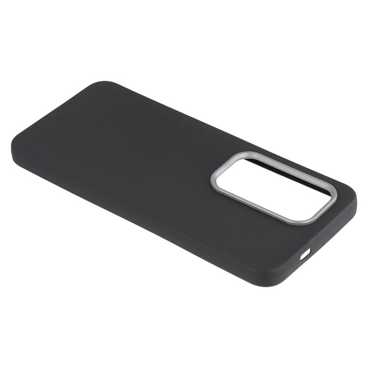 For Infinix Hot 50 Pro 4G Case Leather Textured TPU Shockproof Phone Cover - Black