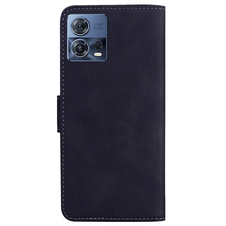 For Motorola Moto S30 Pro 5G / Edge 30 Fusion 5G PU Leather Magnetic Phone Stand Cover Magnetic Shockproof Wallet Cell Phone Case - Black