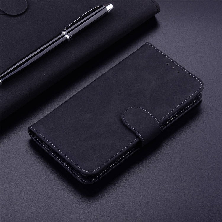 PU Leather Phone Case for Motorola Edge 30 Neo 5G / Edge 30 Lite, Magnetic Shockproof Stand Wallet Phone Cover - Black