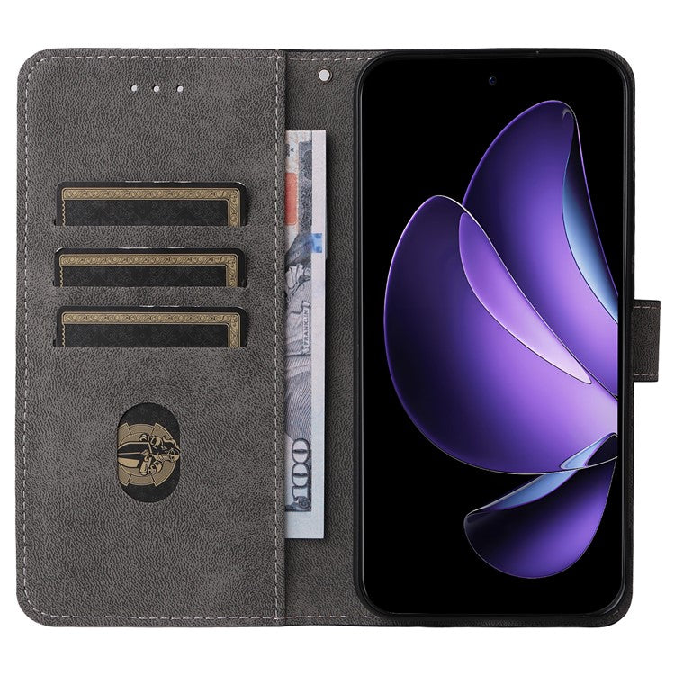 For Oppo Reno13 5G (Global) Wallet Case RFID Blocking PU Leather Cover Stand View - Purple