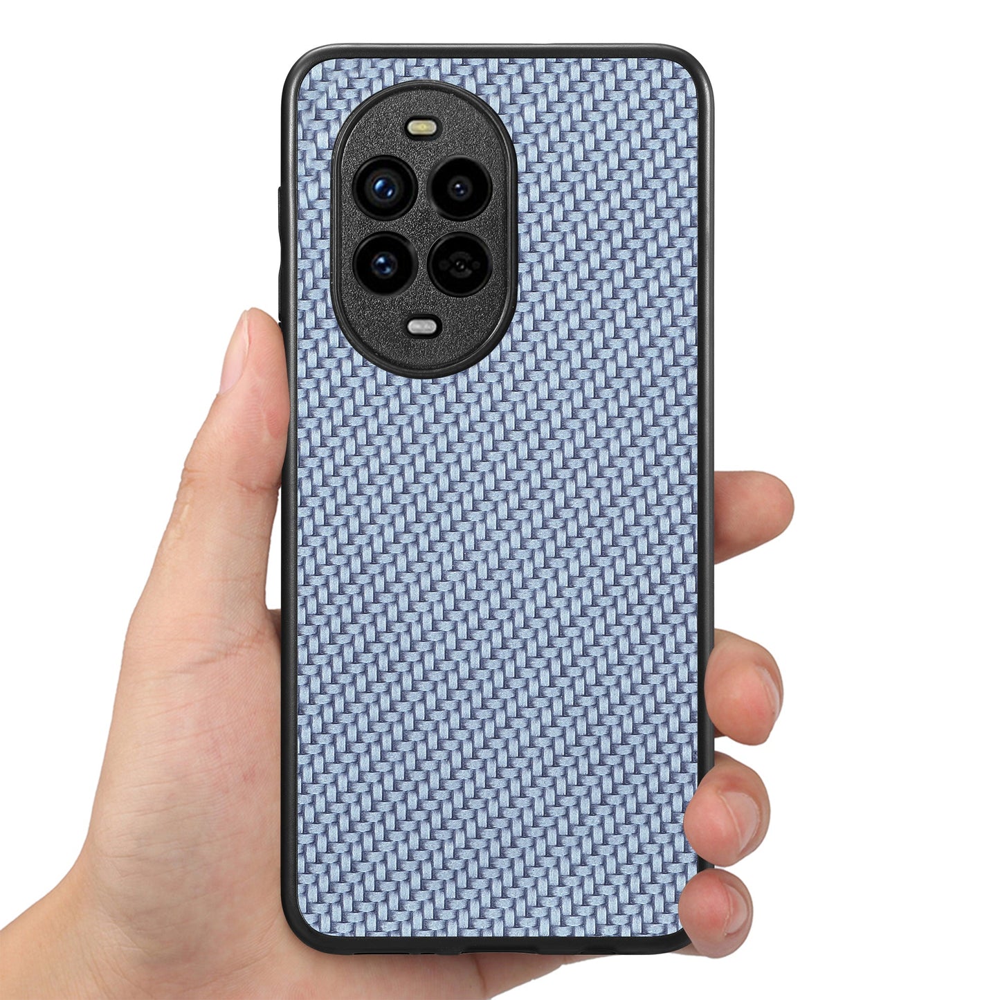 For Huawei nova 13 Pro 5G Case Carbon Fiber Texture PU+PC+TPU Phone Back Cover - Blue