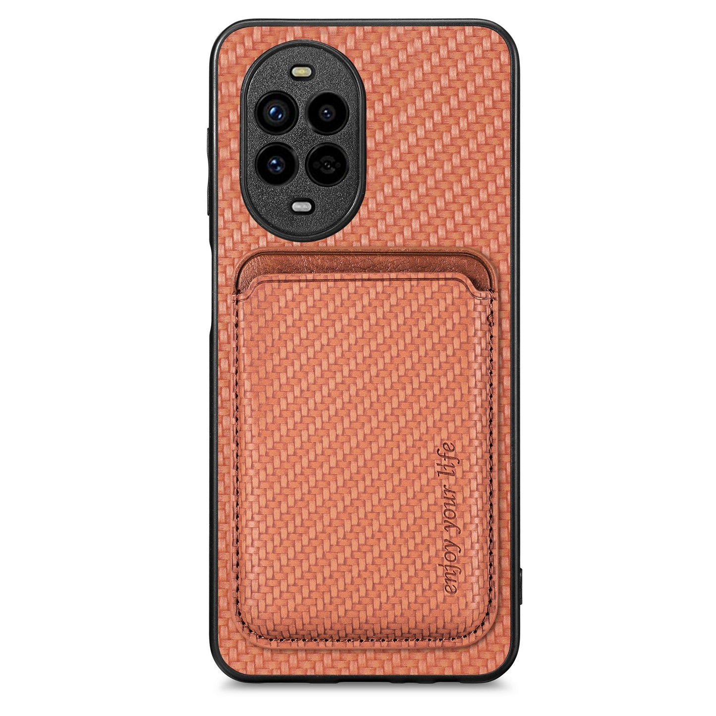 For Huawei nova 13 Pro 5G Case Magnetic Detachable Card Holder Phone Back Cover - Brown