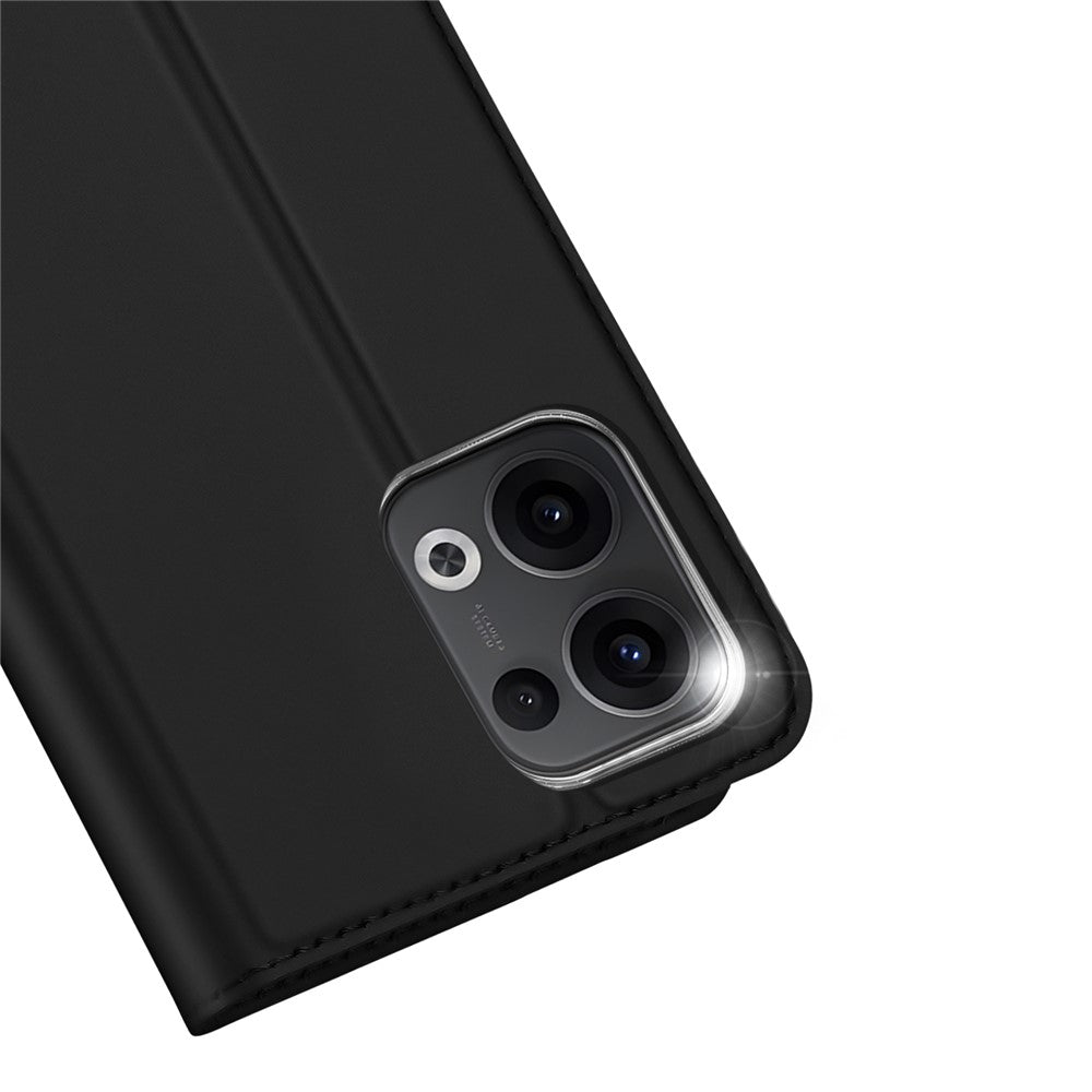 For Oppo Reno13 5G (Global) Case DUX DUCIS Skin Pro Series Leather Stand Cover Card Holder - Black