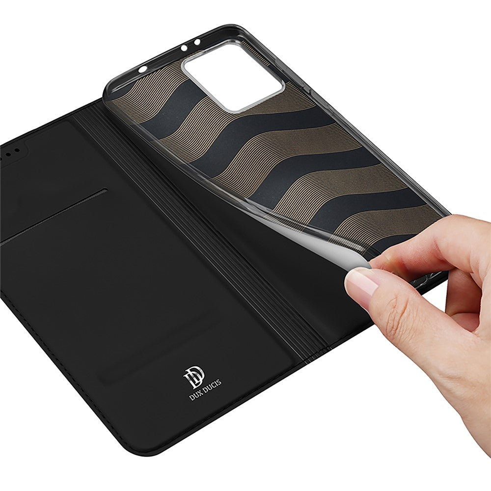 For Oppo Reno13 5G (Global) Case DUX DUCIS Skin Pro Series Leather Stand Cover Card Holder - Black
