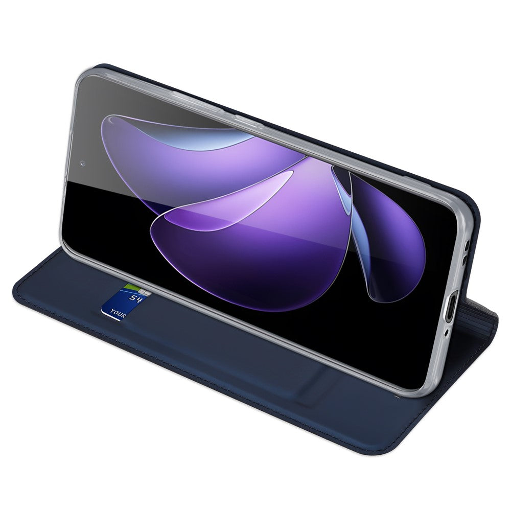 For Oppo Reno13 Pro 5G Case DUX DUCIS Skin Pro Series Leather Stand Cover Card Holder - Blue
