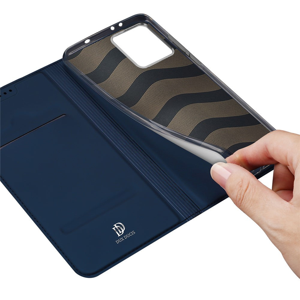 For Oppo Reno13 Pro 5G Case DUX DUCIS Skin Pro Series Leather Stand Cover Card Holder - Blue