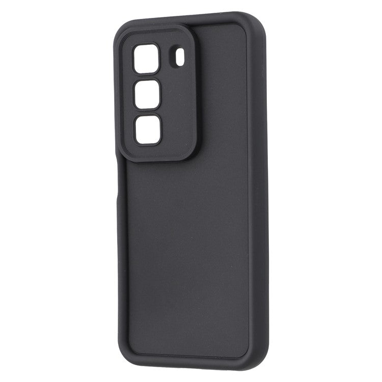 For Infinix Hot 50 4G Case Grooved Design TPU Anti Slip Phone Cover - Black