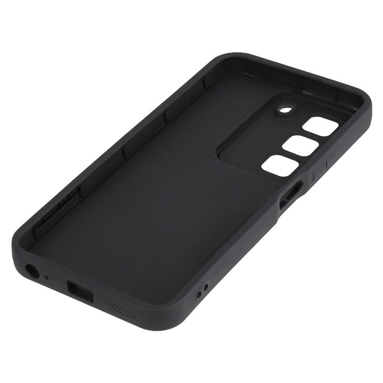 For Infinix Hot 50 4G Case Grooved Design TPU Anti Slip Phone Cover - Black