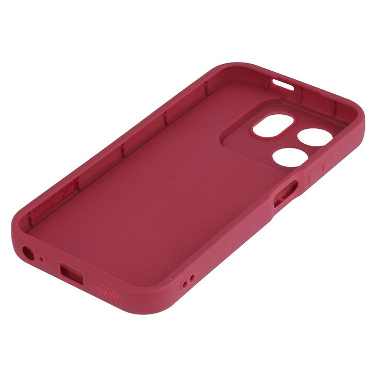 For Infinix Smart 9 4G / Hot 50i 4G Case Grooved Design TPU Anti Slip Phone Cover - Red