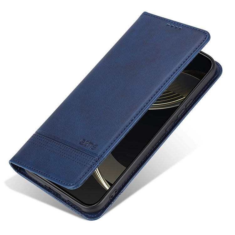 AZNS For Oppo Reno13 5G (Global) Case Cowhide Texture PU Leather Wallet Phone Cover - Blue