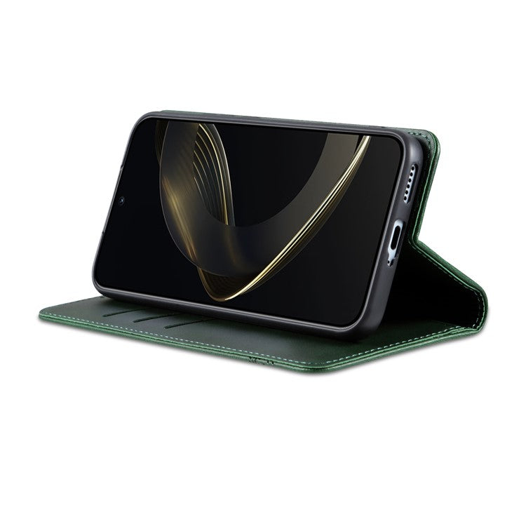 AZNS For Oppo Reno13 5G (Global) Case Cowhide Texture PU Leather Wallet Phone Cover - Green