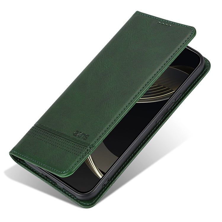 AZNS For Oppo Reno13 5G (Global) Case Cowhide Texture PU Leather Wallet Phone Cover - Green