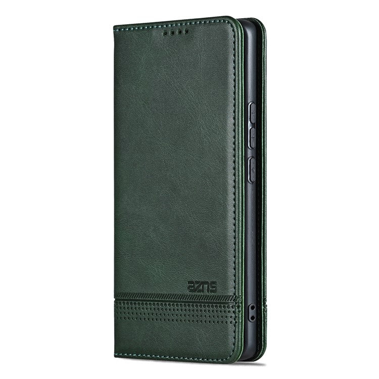 AZNS For Oppo Reno13 5G (Global) Case Cowhide Texture PU Leather Wallet Phone Cover - Green