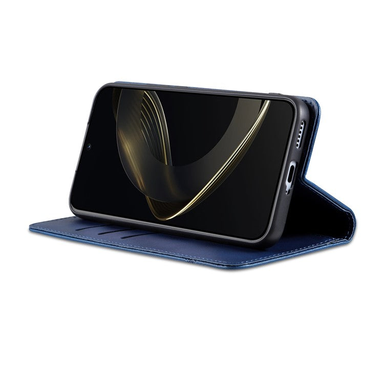 AZNS For Oppo Reno13 Pro 5G Case Cowhide Texture PU Leather Wallet Phone Cover - Blue