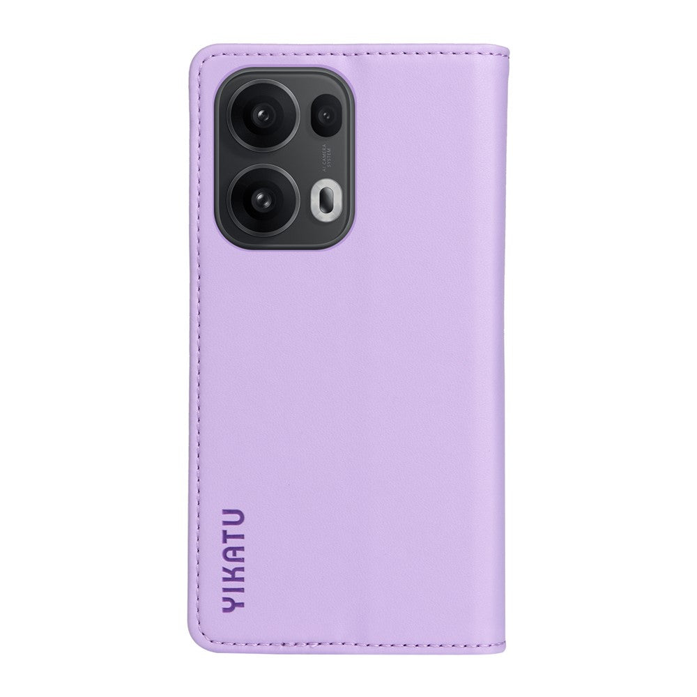 For Oppo Reno13 Pro 5G Phone Cases YIKATU Magnetic Closure PU Leather Mobile Cover - Light Purple
