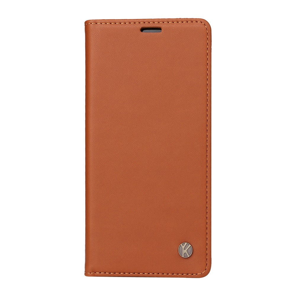 For Oppo Reno13 Pro 5G Phone Cases YIKATU Magnetic Closure PU Leather Mobile Cover - Brown