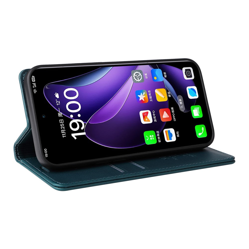 For Oppo Reno13 5G (Global) Phone Cases YIKATU Magnetic Closure PU Leather Mobile Cover - Green