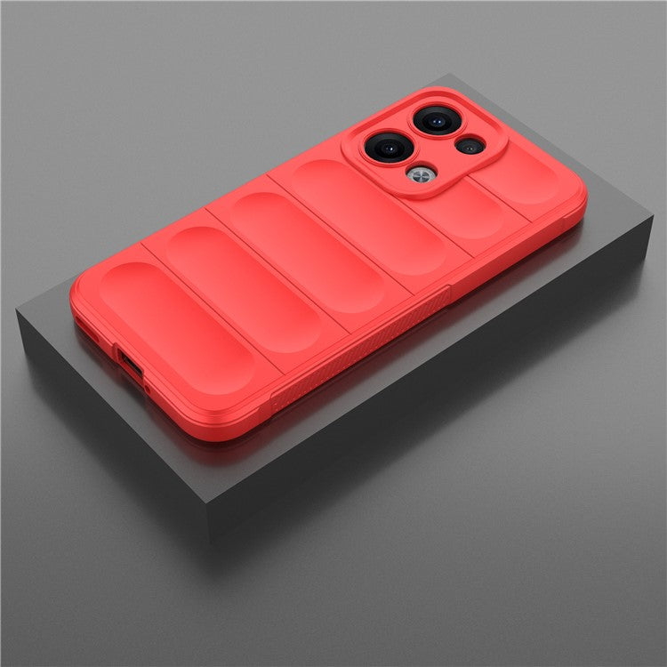 For Oppo Reno13 5G (Global) Case Anti-Drop Soft TPU Rugged Phone Back Cover - Red