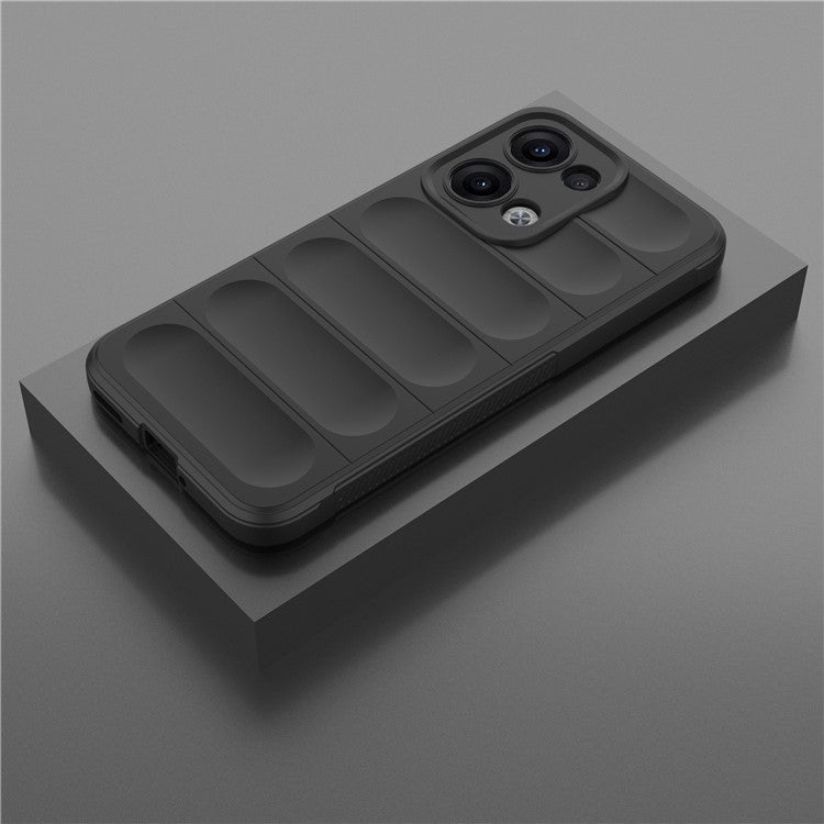 For Oppo Reno13 5G (Global) Case Anti-Drop Soft TPU Rugged Phone Back Cover - Black