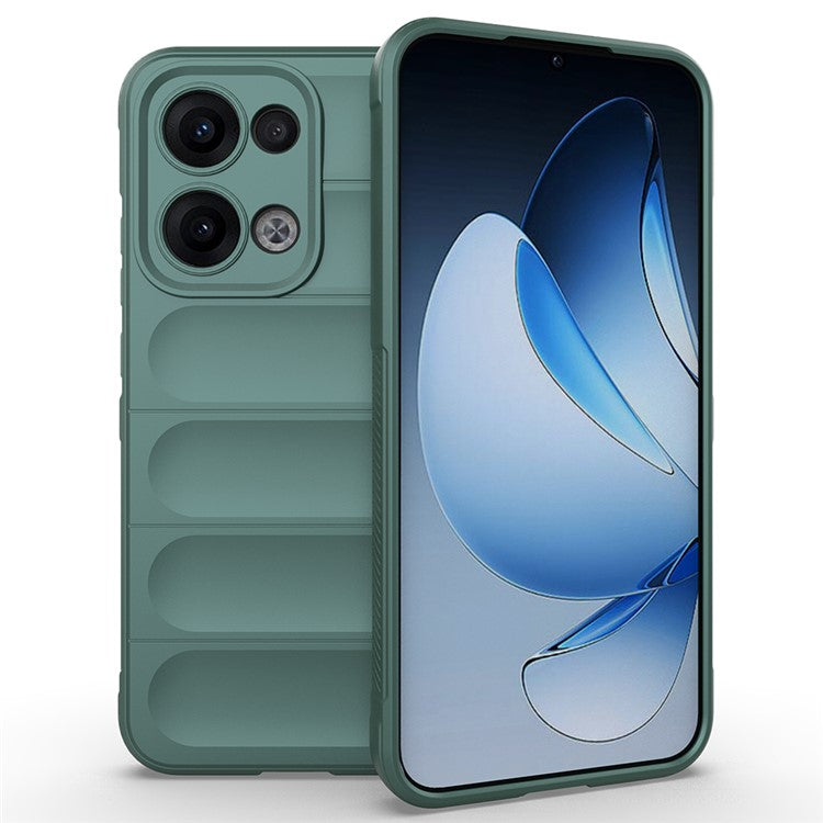 For Oppo Reno13 5G (Global) Case Anti-Drop Soft TPU Rugged Phone Back Cover - Green