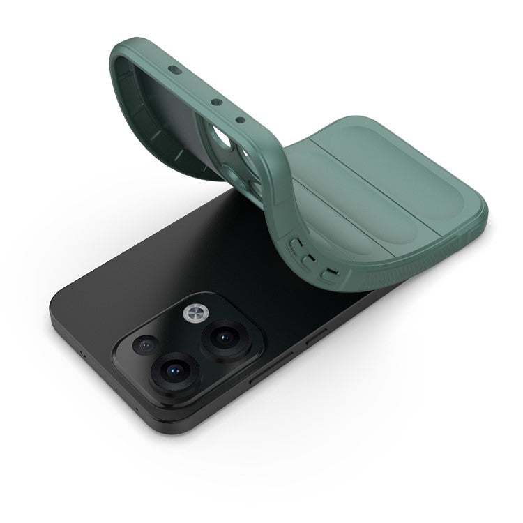 For Oppo Reno13 5G (Global) Case Anti-Drop Soft TPU Rugged Phone Back Cover - Green