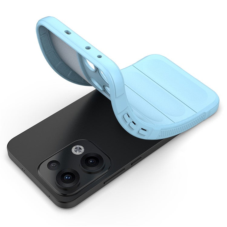 For Oppo Reno13 5G (Global) Case Anti-Drop Soft TPU Rugged Phone Back Cover - Baby Blue