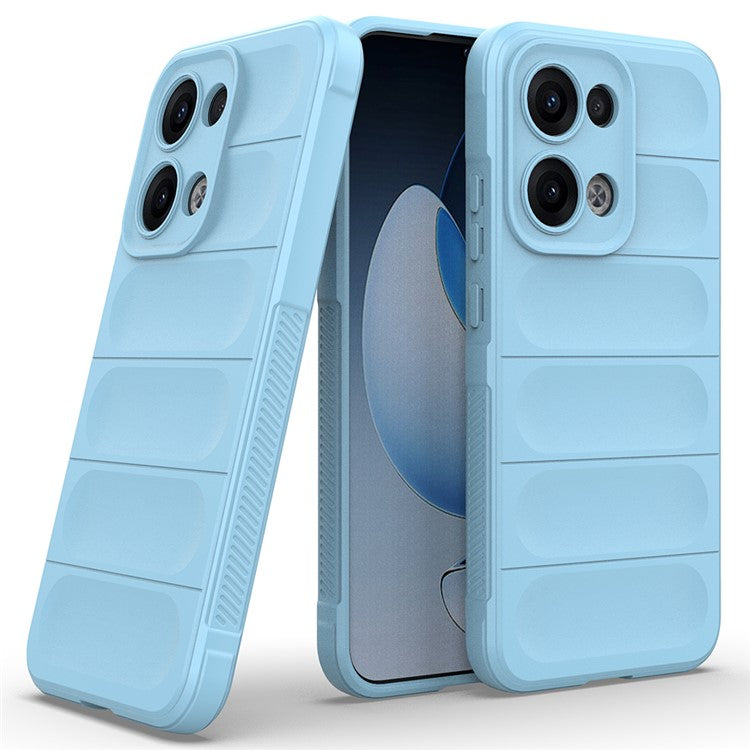 For Oppo Reno13 5G (Global) Case Anti-Drop Soft TPU Rugged Phone Back Cover - Baby Blue