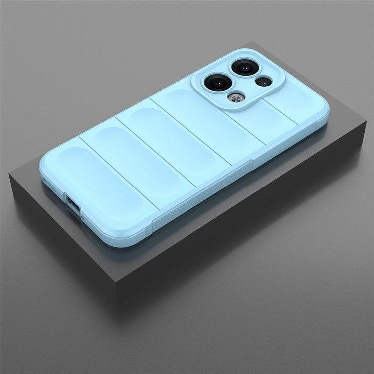 For Oppo Reno13 5G (Global) Case Anti-Drop Soft TPU Rugged Phone Back Cover - Baby Blue