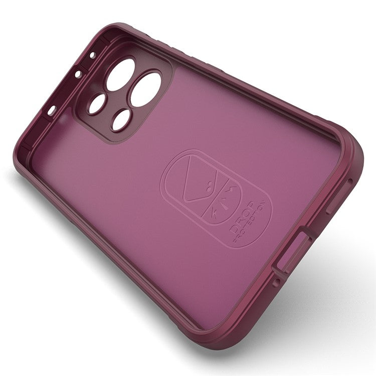 For Oppo Reno13 5G (Global) Case Anti-Drop Soft TPU Rugged Phone Back Cover - Wine Red