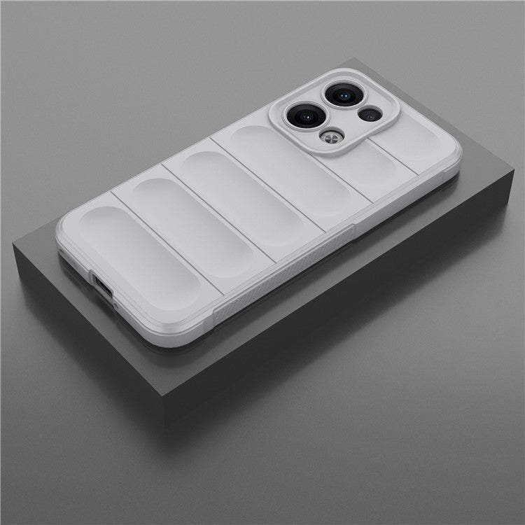 For Oppo Reno13 5G (Global) Case Anti-Drop Soft TPU Rugged Phone Back Cover - Light Grey