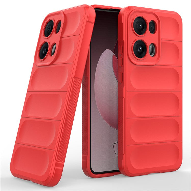 For Oppo Reno13 Pro 5G Case Anti-Drop Soft TPU Rugged Phone Back Cover - Red