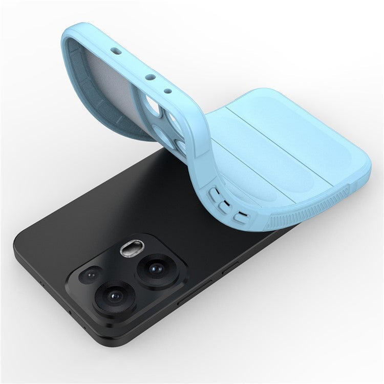 For Oppo Reno13 Pro 5G Case Anti-Drop Soft TPU Rugged Phone Back Cover - Baby Blue