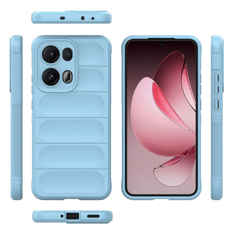 For Oppo Reno13 Pro 5G Case Anti-Drop Soft TPU Rugged Phone Back Cover - Baby Blue
