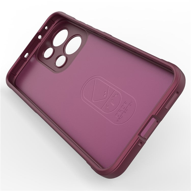 For Oppo Reno13 Pro 5G Case Anti-Drop Soft TPU Rugged Phone Back Cover - Wine Red