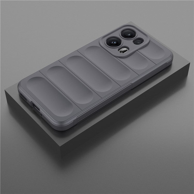 For Oppo Reno13 Pro 5G Case Anti-Drop Soft TPU Rugged Phone Back Cover - Dark Grey