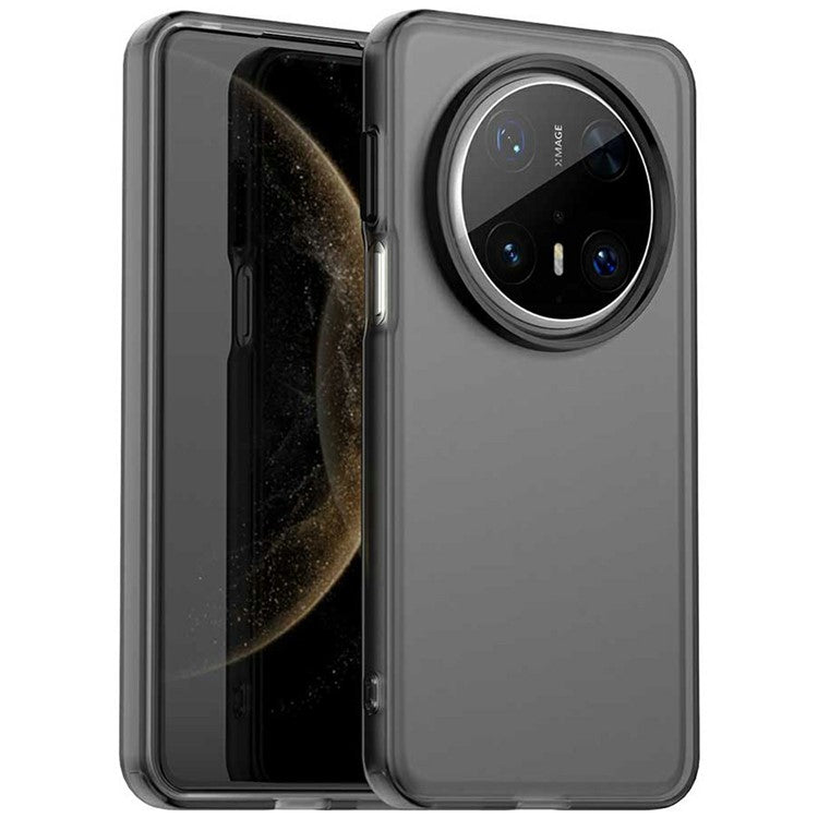 For Huawei Mate 70 Pro / 70 Pro+ Case PC+TPU+PET Matte Anti-Drop Phone Back Cover - Black