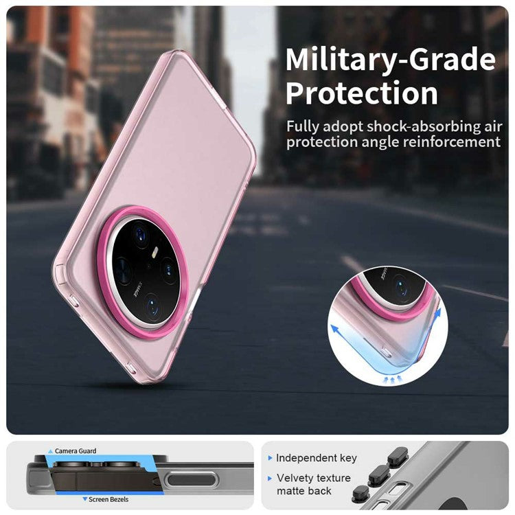 For Huawei Mate 70 Pro / 70 Pro+ Case PC+TPU+PET Matte Anti-Drop Phone Back Cover - Red