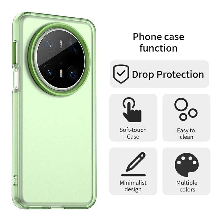For Huawei Mate 70 Pro / 70 Pro+ Case PC+TPU+PET Matte Anti-Drop Phone Back Cover - Green