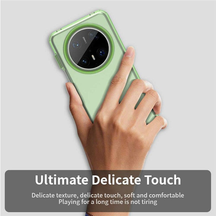 For Huawei Mate 70 Pro / 70 Pro+ Case PC+TPU+PET Matte Anti-Drop Phone Back Cover - Green