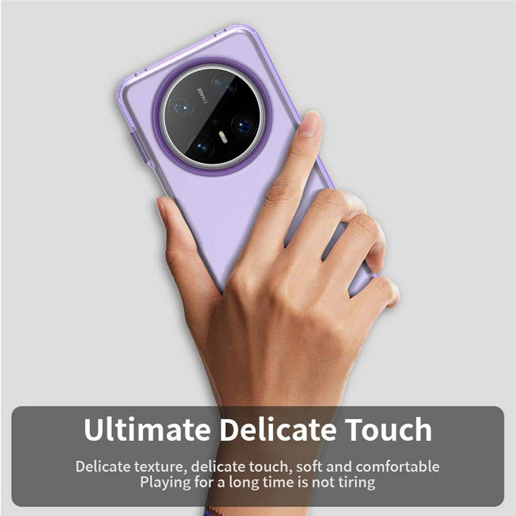 For Huawei Mate 70 Pro / 70 Pro+ Case PC+TPU+PET Matte Anti-Drop Phone Back Cover - Purple