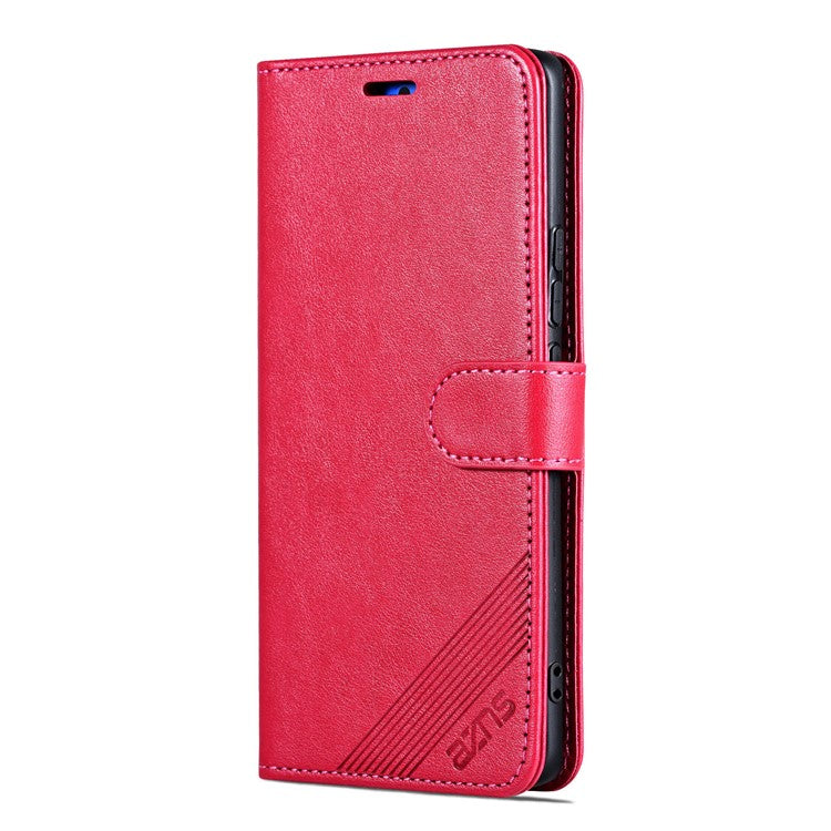 AZNS For Oppo Reno13 5G (Global) Case Anti-Scratch PU Leather Stand Wallet Phone Cover - Red