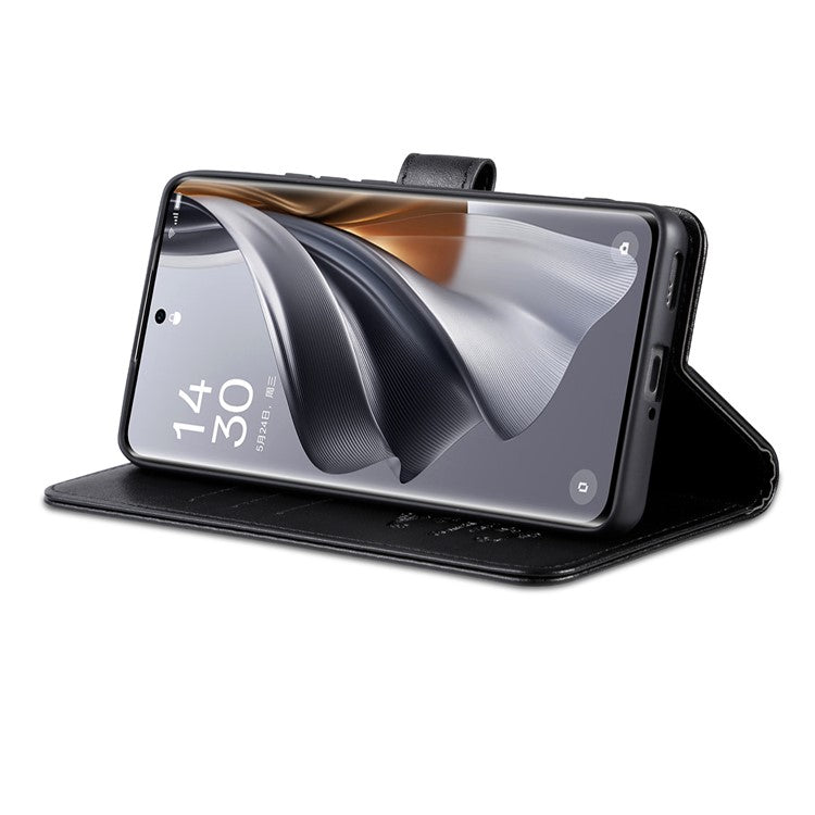 AZNS For Oppo Reno13 5G (Global) Case Anti-Scratch PU Leather Stand Wallet Phone Cover - Black