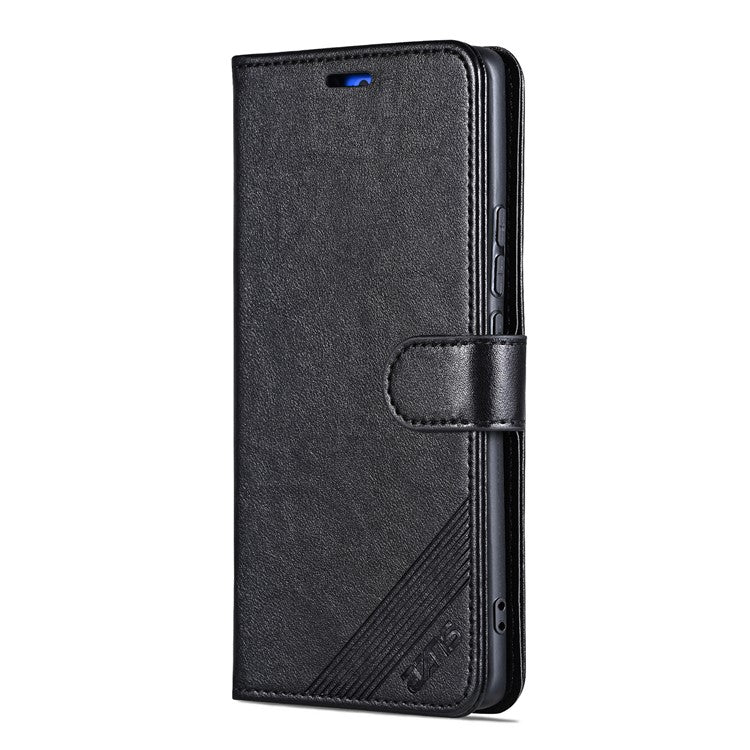 AZNS For Oppo Reno13 Pro 5G Case Anti-Scratch PU Leather Stand Wallet Phone Cover - Black