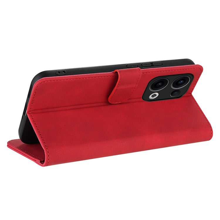 AZNS For Oppo Reno13 5G (Global) Case PU Leather Wallet Phone Cover - Red