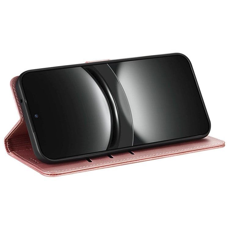 AZNS For Oppo Reno13 5G (Global) Case PU Leather Wallet Phone Cover - Rose Gold