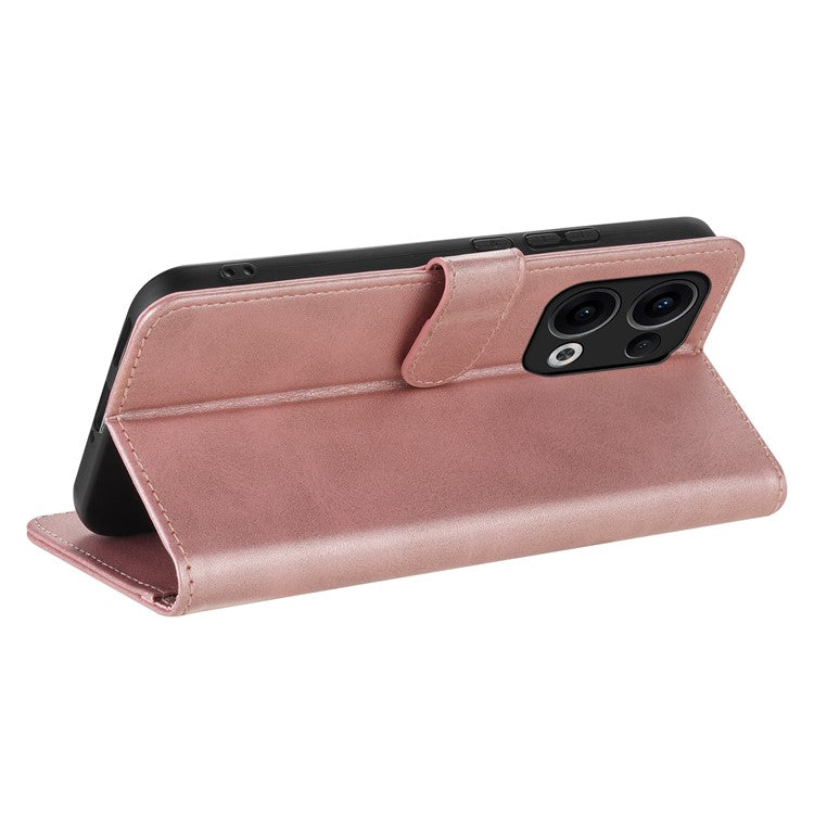 AZNS For Oppo Reno13 5G (Global) Case PU Leather Wallet Phone Cover - Rose Gold