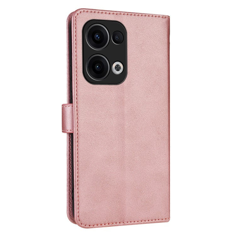 AZNS For Oppo Reno13 5G (Global) Case PU Leather Wallet Phone Cover - Rose Gold